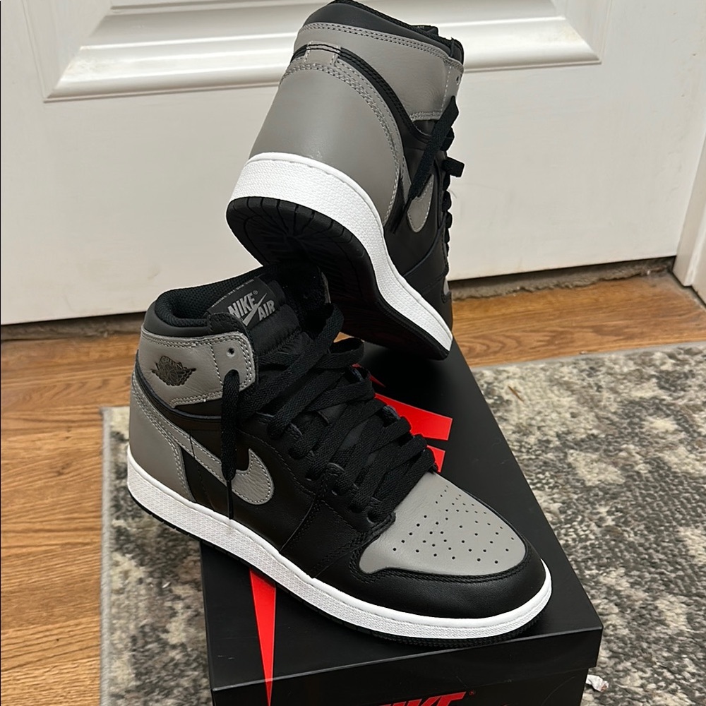 Nike Air Jordan 1 Retro High OG Shadow Black and Gray Sneakers